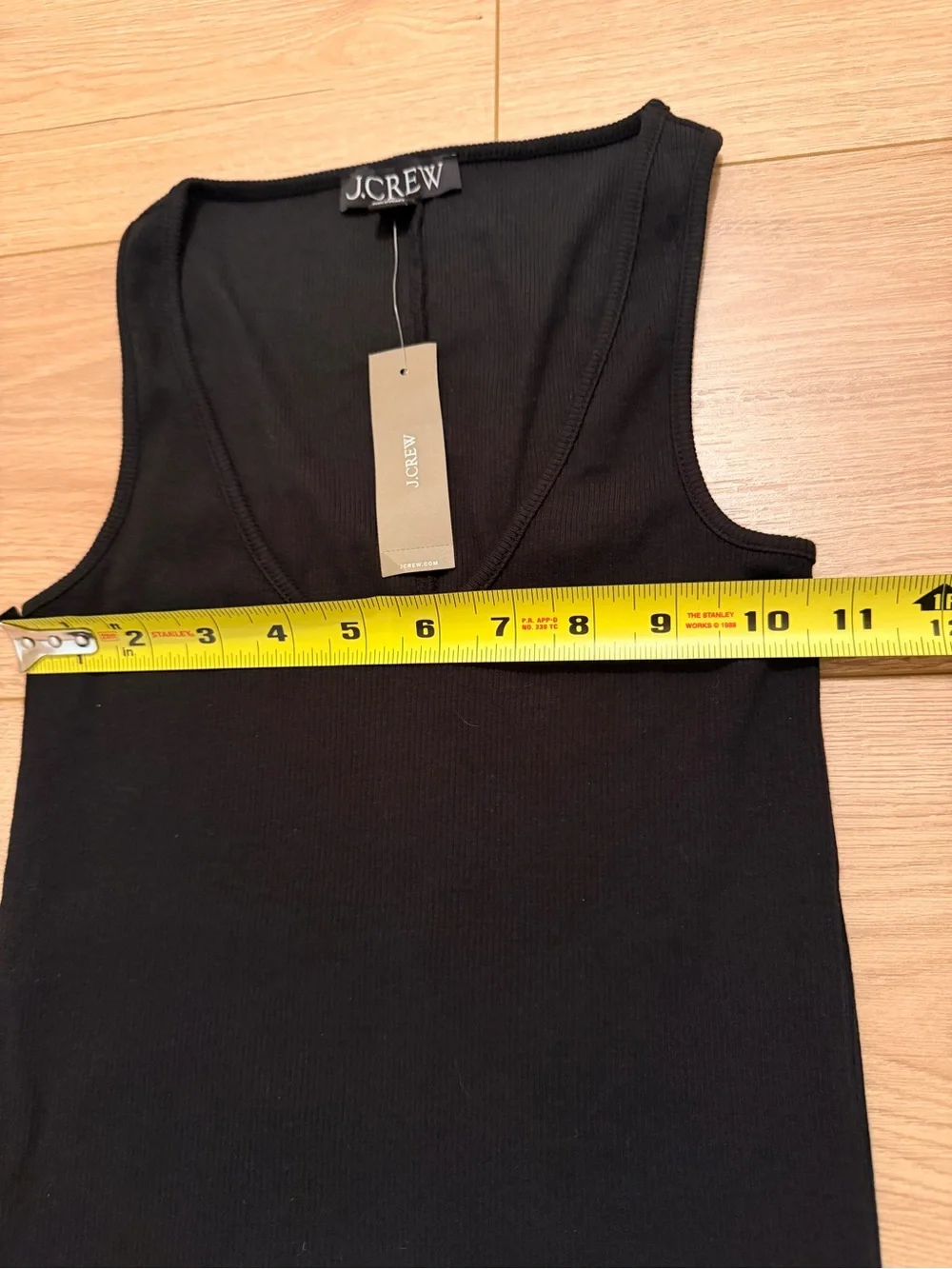 J. Crew Womens Ribbed Button-Front Tank - Black & Cream xxs
